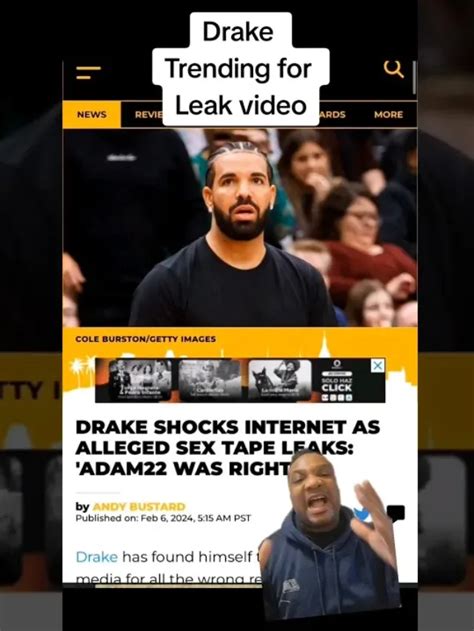 drake leak|Drake Shocks Internet As Alleged Sex Tape Leaks 